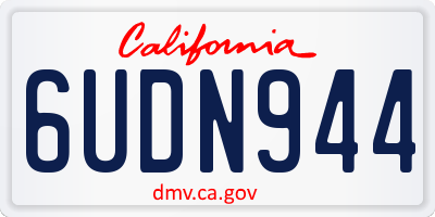 CA license plate 6UDN944