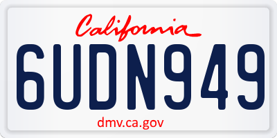 CA license plate 6UDN949