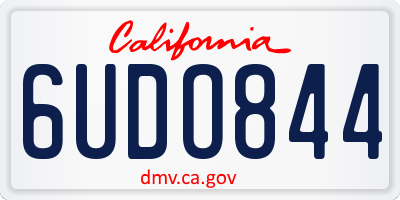CA license plate 6UDO844