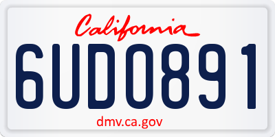 CA license plate 6UDO891