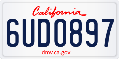 CA license plate 6UDO897