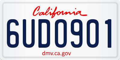 CA license plate 6UDO901