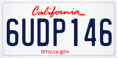 CA license plate 6UDP146
