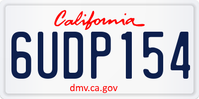 CA license plate 6UDP154