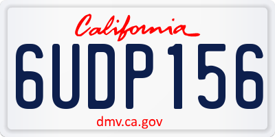 CA license plate 6UDP156