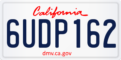 CA license plate 6UDP162
