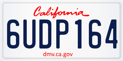 CA license plate 6UDP164