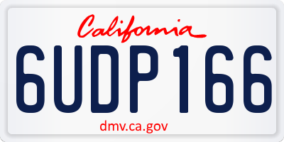 CA license plate 6UDP166