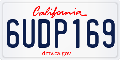 CA license plate 6UDP169