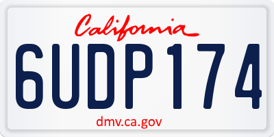 CA license plate 6UDP174