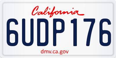 CA license plate 6UDP176