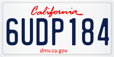 CA license plate 6UDP184
