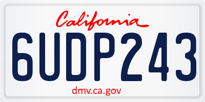 CA license plate 6UDP243