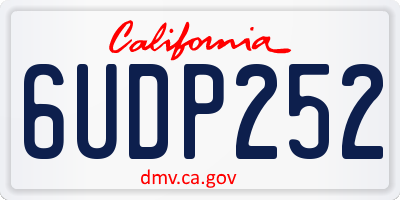 CA license plate 6UDP252