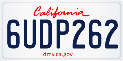 CA license plate 6UDP262
