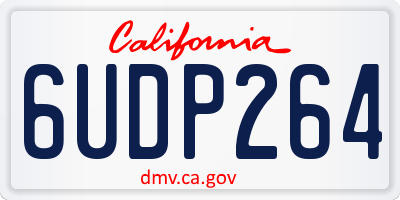 CA license plate 6UDP264