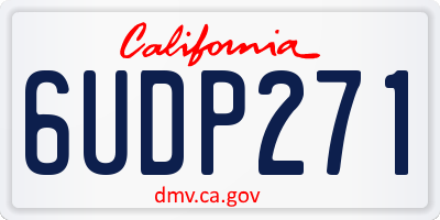 CA license plate 6UDP271