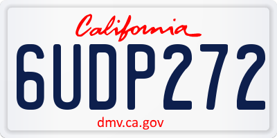 CA license plate 6UDP272
