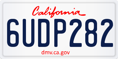 CA license plate 6UDP282