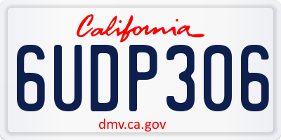 CA license plate 6UDP306