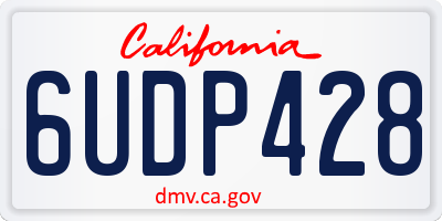 CA license plate 6UDP428