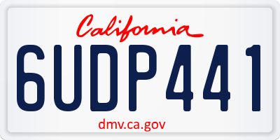 CA license plate 6UDP441