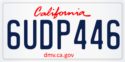 CA license plate 6UDP446