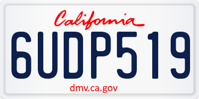 CA license plate 6UDP519