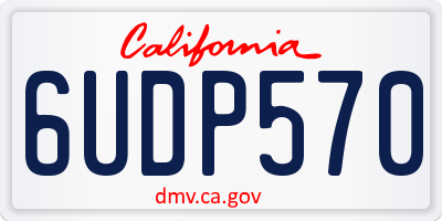 CA license plate 6UDP570