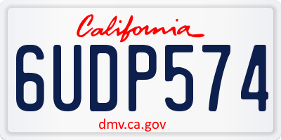 CA license plate 6UDP574