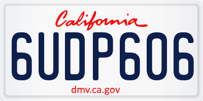 CA license plate 6UDP606