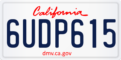 CA license plate 6UDP615
