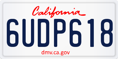 CA license plate 6UDP618