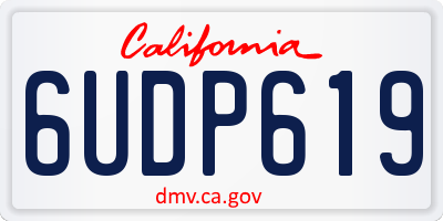 CA license plate 6UDP619