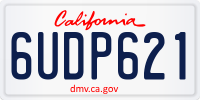CA license plate 6UDP621