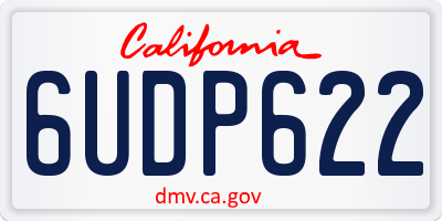 CA license plate 6UDP622