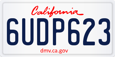 CA license plate 6UDP623