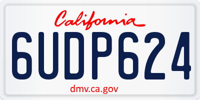 CA license plate 6UDP624
