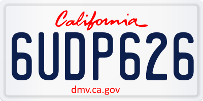 CA license plate 6UDP626