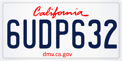 CA license plate 6UDP632