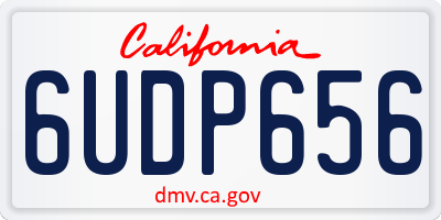 CA license plate 6UDP656