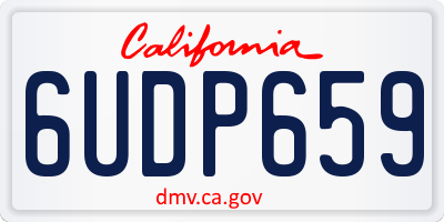 CA license plate 6UDP659