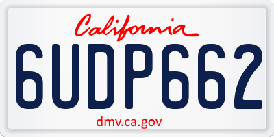 CA license plate 6UDP662