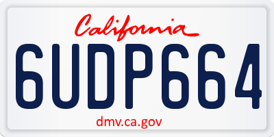 CA license plate 6UDP664