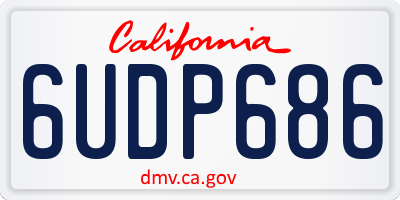 CA license plate 6UDP686