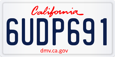 CA license plate 6UDP691