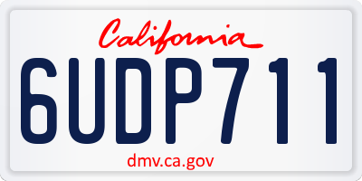CA license plate 6UDP711