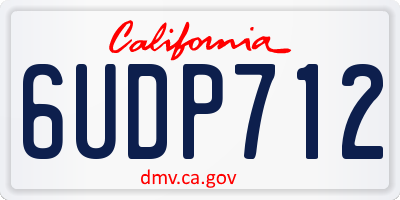 CA license plate 6UDP712