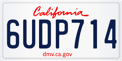 CA license plate 6UDP714