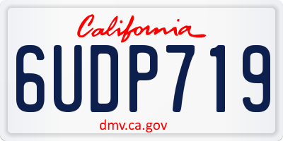 CA license plate 6UDP719